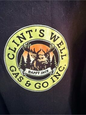 Next Level Apparel Black Tee 'Happy Jack' Arizona Clint’s Well Gas Station